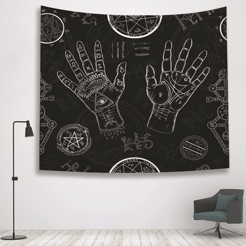 Sun Divination Witch Hand Home Tapestry