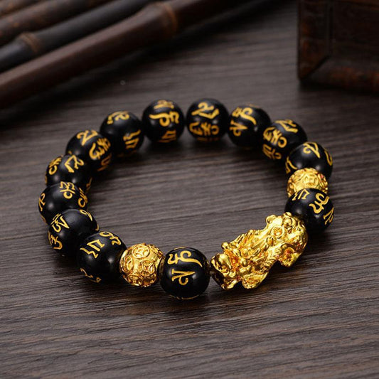Mantra ORGONITE Dragon Bracelet with Feng Shui Beads