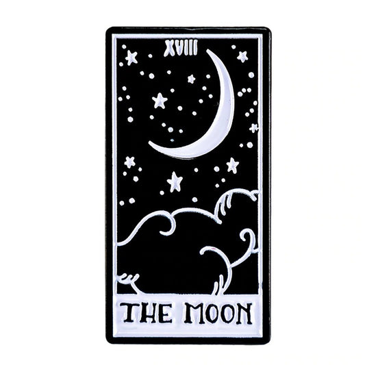 Moon Tarot Brooch Divination Badge