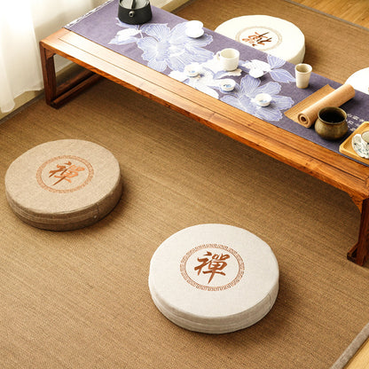Round Futon Cushion Meditation Cushion Meditation Mat Tatami Mat Ground Cushion Japanese Worship Mat Worship Buddha Mat Home